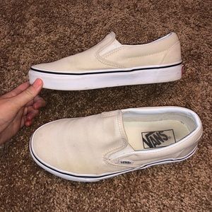 Tan slip on vans